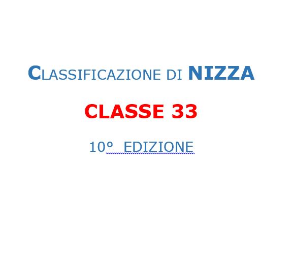 Classe 33 Classificazione di Nizza